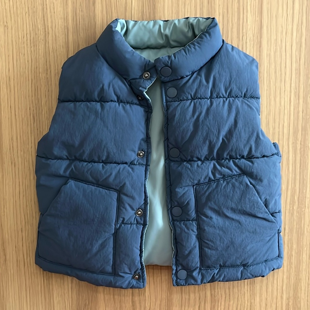 Zara, Reversible water repellent ripstop puffer baby toddler vest, 12-18 months